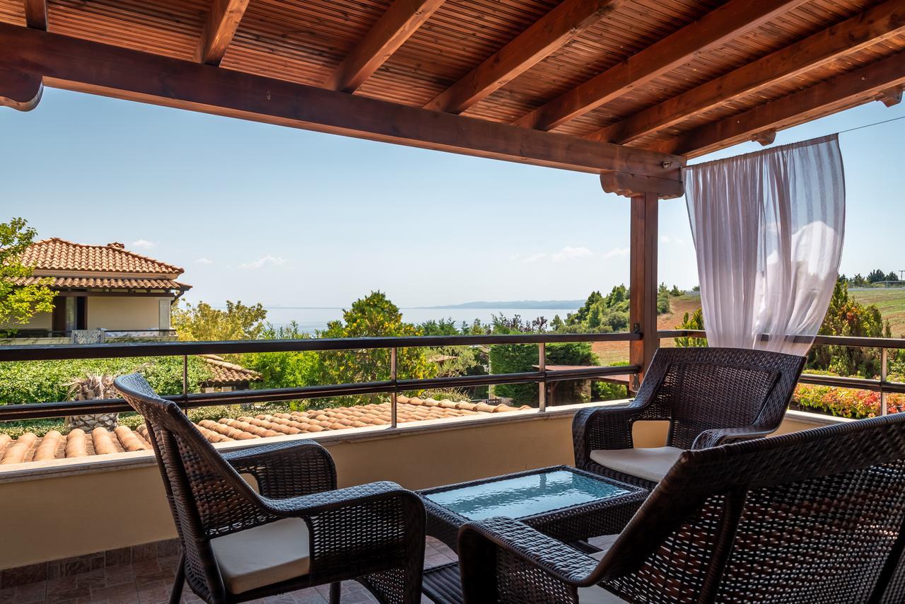Blue Thea Luxury Villa In Afitos Eksteriør bilde